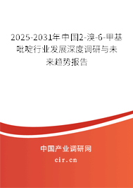 2025-2031年中國2-溴-6-甲基吡啶行業(yè)發(fā)展深度調(diào)研與未來趨勢報告
