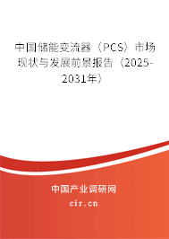 中國儲能變流器（PCS）市場現(xiàn)狀與發(fā)展前景報告（2025-2031年）