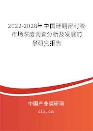 2022-2028年中國硅酮密封膠市場深度調(diào)查分析及發(fā)展前景研究報告