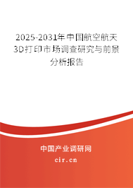 2024-2030年中國(guó)航空航天3D打印市場(chǎng)調(diào)查研究與前景分析報(bào)告
