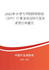 2025年全球與中國聚磷酸銨（APP）行業(yè)發(fā)展調(diào)研與發(fā)展趨勢分析報告