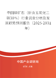 中國磷礦石（折含五氧化二磷30％）行業(yè)調查分析及發(fā)展趨勢預測報告（2025-2031年）