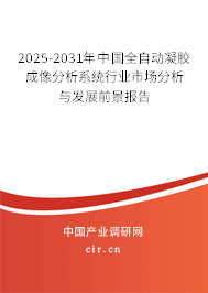 2025-2031年中國(guó)全自動(dòng)凝膠成像分析系統(tǒng)行業(yè)市場(chǎng)分析與發(fā)展前景報(bào)告