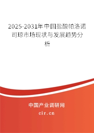 2025-2031年中國(guó)鹽酸帕洛諾司瓊市場(chǎng)現(xiàn)狀與發(fā)展趨勢(shì)分析