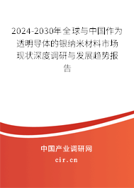 2024-2030年全球與中國作為透明導(dǎo)體的銀納米材料市場(chǎng)現(xiàn)狀深度調(diào)研與發(fā)展趨勢(shì)報(bào)告
