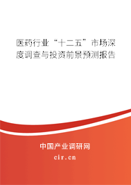 醫(yī)藥行業(yè)“十二五”市場深度調(diào)查與投資前景預(yù)測報(bào)告