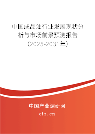 中國成品油行業(yè)發(fā)展現(xiàn)狀分析與市場前景預(yù)測報告（2025-2031年）