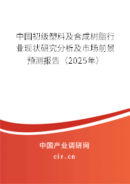 中國初級塑料及合成樹脂行業(yè)現(xiàn)狀研究分析及市場前景預(yù)測報告（2025年）