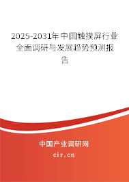 2025-2031年中國(guó)觸摸屏行業(yè)全面調(diào)研與發(fā)展趨勢(shì)預(yù)測(cè)報(bào)告
