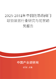 2025-2031年中國防篡改閥門聯(lián)鎖裝置行業(yè)研究與前景趨勢報告