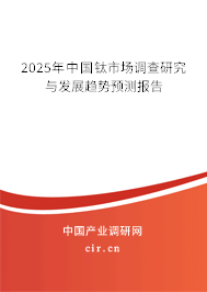 2025年中國鈦市場調(diào)查研究與發(fā)展趨勢預(yù)測報告