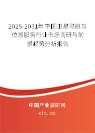2025-2031年中國衛(wèi)星導(dǎo)航與位置服務(wù)行業(yè)市場調(diào)研與前景趨勢分析報告
