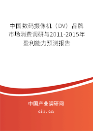 中國數(shù)碼攝像機（DV）品牌市場消費調(diào)研與2011-2015年盈利能力預(yù)測報告