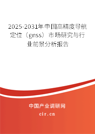 2025-2031年中國高精度導(dǎo)航定位（gnss）市場研究與行業(yè)前景分析報(bào)告