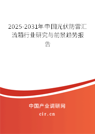 2025-2031年中國光伏防雷匯流箱行業(yè)研究與前景趨勢報(bào)告