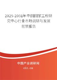2025-2031年中國國家工程研究中心行業(yè)市場調(diào)研與發(fā)展前景報(bào)告