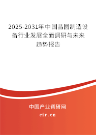 2025-2031年中國晶圓制造設(shè)備行業(yè)發(fā)展全面調(diào)研與未來趨勢報告
