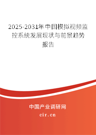 2025-2031年中國模擬視頻監(jiān)控系統(tǒng)發(fā)展現(xiàn)狀與前景趨勢報告