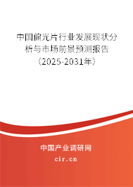 中國偏光片行業(yè)發(fā)展現(xiàn)狀分析與市場前景預測報告（2025-2031年）