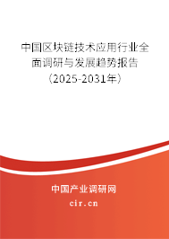 中國區(qū)塊鏈技術(shù)應(yīng)用行業(yè)全面調(diào)研與發(fā)展趨勢報告（2025-2031年）