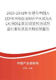 2025-2031年全球與中國人EGFR/KRAS/BRAF/PIK3CA/ALK/ROS1基因突變檢測試劑盒行業(yè)現(xiàn)狀及市場前景報(bào)告