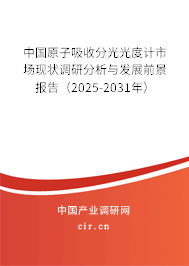 中國(guó)原子吸收分光光度計(jì)市場(chǎng)現(xiàn)狀調(diào)研分析與發(fā)展前景報(bào)告（2025-2031年）