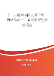 十一五期間中國洗發(fā)護(hù)發(fā)市場格局與十二五投資規(guī)劃分析報告