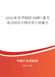 2025年版中國安全閥行業(yè)深度調(diào)研及市場前景分析報告