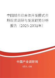 中國城市綜合體開發(fā)模式市場現(xiàn)狀調(diào)研與發(fā)展趨勢分析報告（2025-2031年）