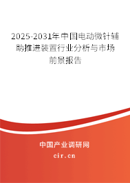 2025-2031年中國電動微針輔助推進裝置行業(yè)分析與市場前景報告