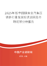 2025年版中國鎂合金汽車壓鑄件行業(yè)發(fā)展現(xiàn)狀調研及市場前景分析報告