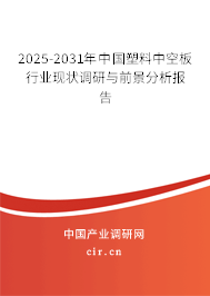 2025-2031年中國塑料中空板行業(yè)現(xiàn)狀調(diào)研與前景分析報告