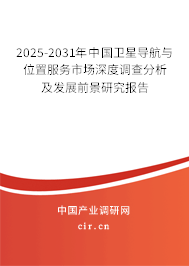 2025-2031年中國(guó)衛(wèi)星導(dǎo)航與位置服務(wù)市場(chǎng)深度調(diào)查分析及發(fā)展前景研究報(bào)告