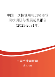 中國一次性使用電刀筆市場現(xiàn)狀調(diào)研與發(fā)展前景報(bào)告（2025-2031年）