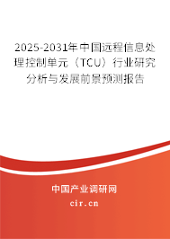 2025-2031年中國遠程信息處理控制單元（TCU）行業(yè)研究分析與發(fā)展前景預測報告