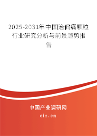 2025-2031年中國治偏痛顆粒行業(yè)研究分析與前景趨勢報告