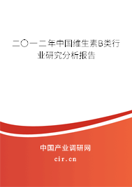 二〇一二年中國維生素B類行業(yè)研究分析報告