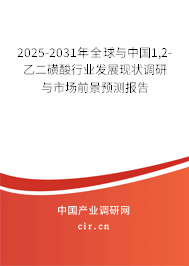 2025-2031年全球與中國1,2-乙二磺酸行業(yè)發(fā)展現(xiàn)狀調(diào)研與市場前景預測報告