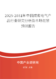 2025-2031年中國成套電氣產品行業(yè)研究分析及市場前景預測報告