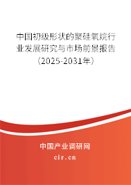 中國初級形狀的聚硅氧烷行業(yè)發(fā)展研究與市場前景報告（2025-2031年）