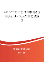 2025-2031年全球與中國磁性插頭行業(yè)研究及發(fā)展前景預(yù)測(cè)
