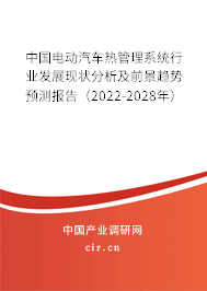 中國電動汽車熱管理系統(tǒng)行業(yè)發(fā)展現(xiàn)狀分析及前景趨勢預(yù)測報告（2022-2028年）