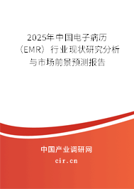 2025年中國電子病歷（EMR）行業(yè)現(xiàn)狀研究分析與市場前景預(yù)測報(bào)告