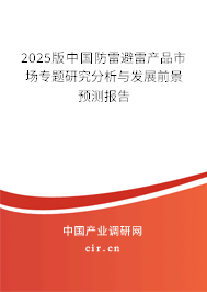 2025版中國防雷避雷產品市場專題研究分析與發(fā)展前景預測報告