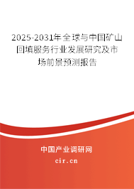2025-2031年全球與中國礦山回填服務行業(yè)發(fā)展研究及市場前景預測報告