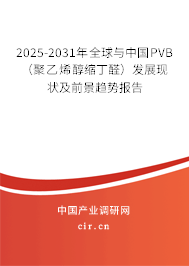2025-2031年全球與中國PVB（聚乙烯醇縮丁醛）發(fā)展現(xiàn)狀及前景趨勢報告