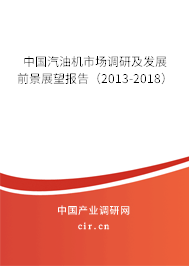 中國(guó)汽油機(jī)市場(chǎng)調(diào)研及發(fā)展前景展望報(bào)告（2013-2018）