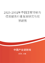 2025-2031年中國衛(wèi)星導(dǎo)航與位置服務(wù)行業(yè)發(fā)展研究與前景趨勢(shì)