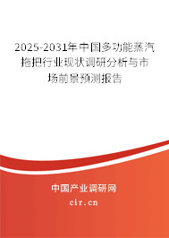 2025-2031年中國(guó)多功能蒸汽拖把行業(yè)現(xiàn)狀調(diào)研分析與市場(chǎng)前景預(yù)測(cè)報(bào)告