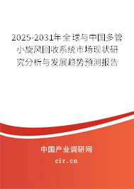 2025-2031年全球與中國多管小旋風(fēng)回收系統(tǒng)市場現(xiàn)狀研究分析與發(fā)展趨勢預(yù)測報(bào)告